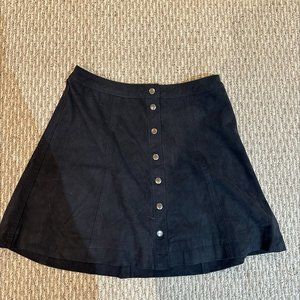 ABERCROMBIE SUEDE SKIRT/BLACK/SIZE 6